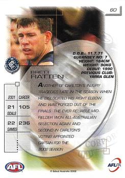 2002 Select AFL Exclusive - Promos #60 Brett Ratten Back